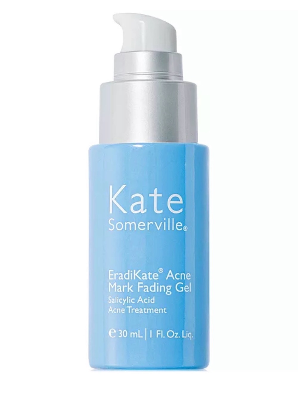 New Kate Somerville Light Blue Acne Mark Fading Gel Pump MSRP $72